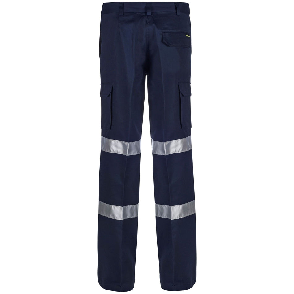 Workcraft Ladies Reflective Mid Weight Cargo Cotton Drill Trouser With Tape (WPL075)