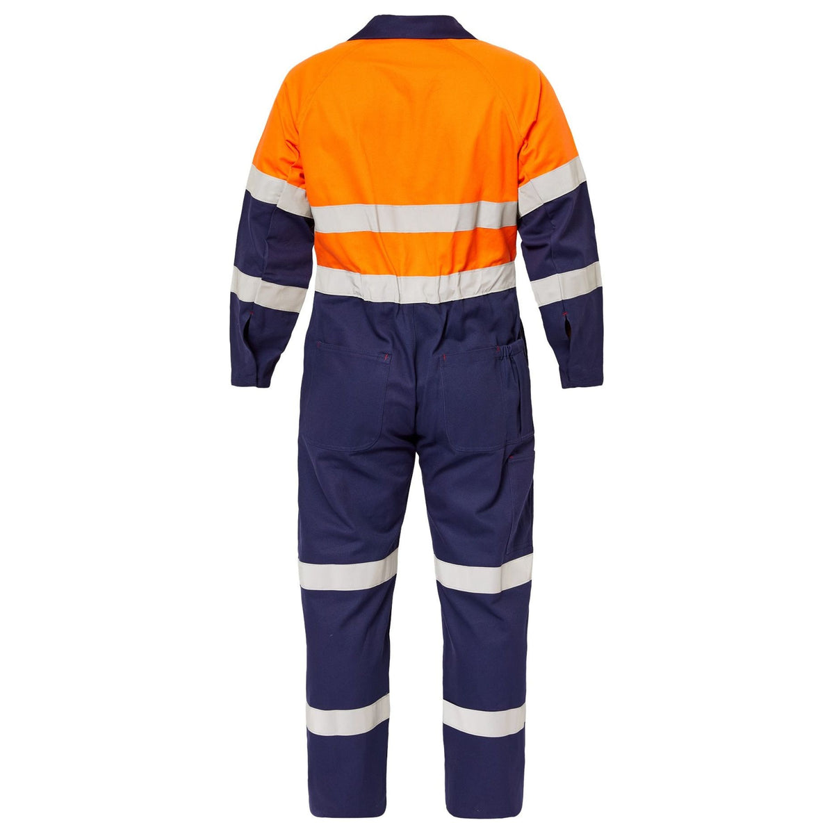 Workcraft Hi Vis Two Tone Cotton Drill Coveralls With Industrial Laundry Reflective Tape (WC3063) - Ace Workwear