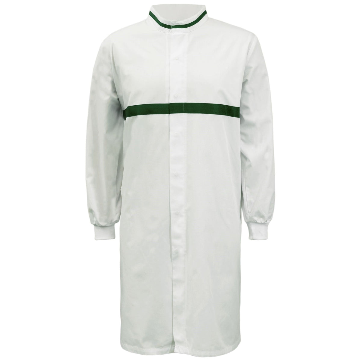 Workcraft Long Sleeve Food Industry Long Length Dustcoat WIth Contrast Trims On Collar And Chest (MTO) (WJ3197) - Ace Workwear