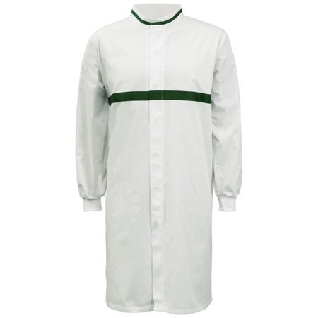 Workcraft Long Sleeve Food Industry Long Length Dustcoat WIth Contrast Trims On Collar And Chest (MTO) (WJ3197) - Ace Workwear