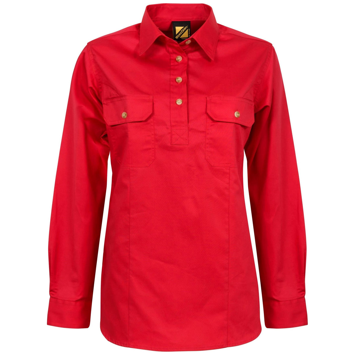 Workcraft Ladies Lightweight Long Sleeve Closed Front Cotton Drill Shirt (WSL505) - Ace Workwear