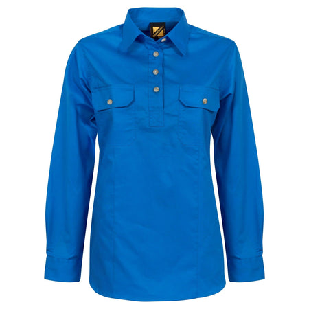 Workcraft Ladies Lightweight Long Sleeve Closed Front Cotton Drill Shirt (WSL505) - Ace Workwear