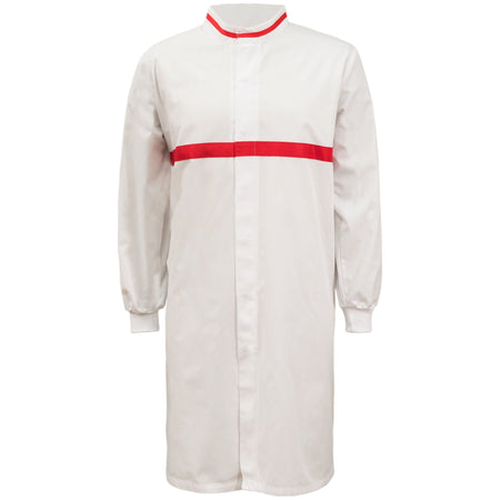 Workcraft Long Sleeve Food Industry Long Length Dustcoat WIth Contrast Trims On Collar And Chest (MTO) (WJ3197) - Ace Workwear