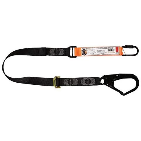 LINQ Elite Single Leg Shock Absorbing 2M Adjustable Lanyard with Hardware KD & SD (WLA1KDSD) signprice, Single Adjustable Lanyard LINQ - Ace Workwear