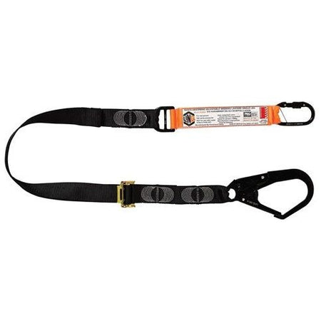 LINQ Elite Single Leg Shock Absorbing 2M Adjustable Lanyard with Hardware KS & SD (WLA1KSSD) signprice, Single Adjustable Lanyard LINQ - Ace Workwear