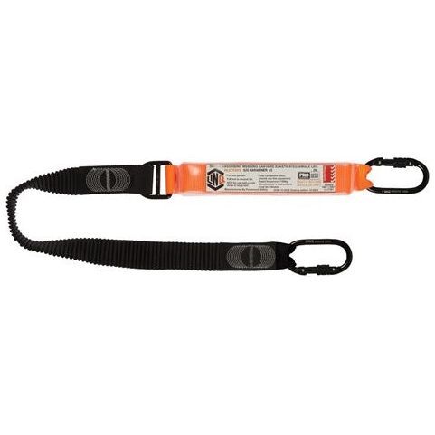 LINQ Elite Single Leg Elasticated Lanyard with Hardware KS X2 (WLE1KSKS) signprice, Single Elasticated Lanyard LINQ - Ace Workwear