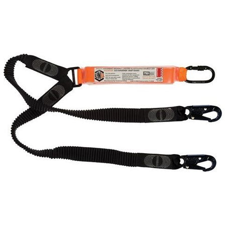 LINQ Elite Double Leg Elasticated Lanyard with Hardware KS & SN X2 (WLE2KSSN) Double Elasticated Lanyard, signprice LINQ - Ace Workwear