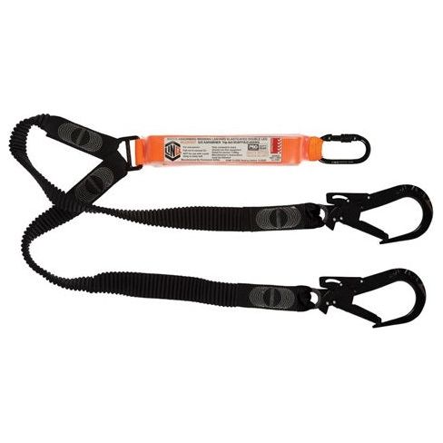 LINQ Elite Double Leg Elasticated Lanyard with Hardware KS & ST X2 (WLE2KSST) Double Elasticated Lanyard, signprice LINQ - Ace Workwear