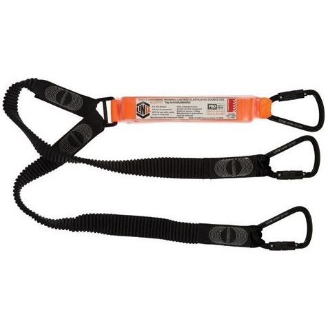 LINQ Elite Double Leg Elasticated Lanyard with Hardware KT X3 (WLE2KTKT) Double Elasticated Lanyard, signprice LINQ - Ace Workwear