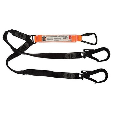 LINQ Elite Double Leg Elasticated Lanyard with Hardware KT & ST X2 (WLE2KTST) Double Elasticated Lanyard, signprice LINQ - Ace Workwear