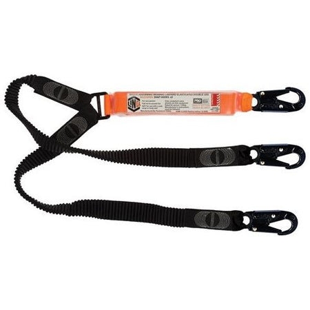 LINQ Elite Double Leg Elasticated Lanyard with Hardware SN X3 (WLE2SNSN) Double Elasticated Lanyard, signprice LINQ - Ace Workwear