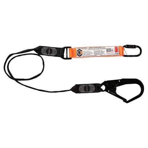 LINQ Elite Single Leg Shock Absorbing Webbing Lanyard with Hardware KD & SD (WLO1KDSD) signprice, Single Webbing Lanyard LINQ - Ace Workwear