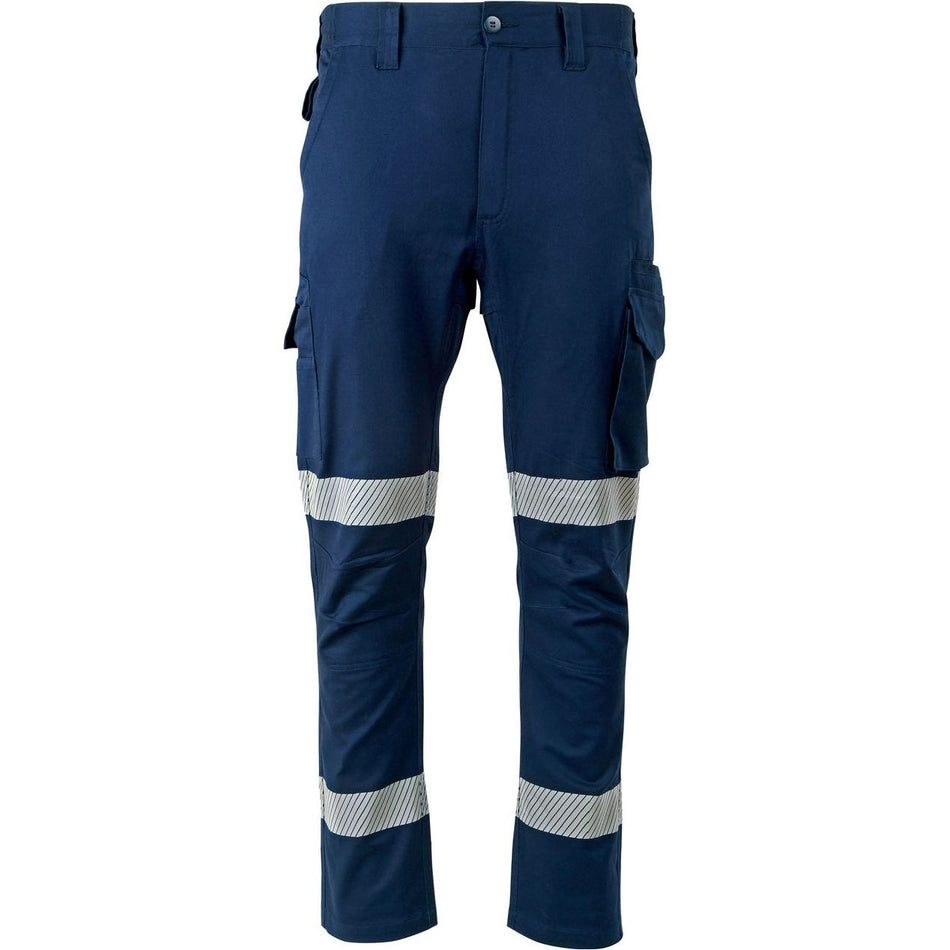 Winning Spirit Unisex Cotton Stretch Rip-Stop Work Pants With Segmented Tape (WP26HV) - Ace Workwear