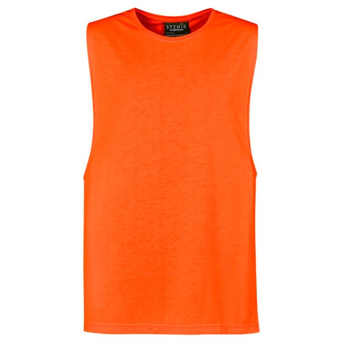 Syzmik Mens His Vis Sleeveless Tee (ZH297) (5212046983302)