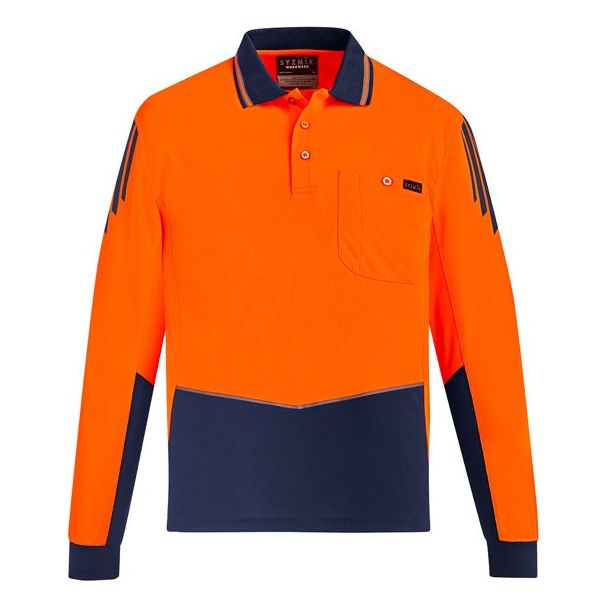 Syzmik Mens Hi Vis Flux L/S Polo  (ZH310) - Ace Workwear (4406541975686)