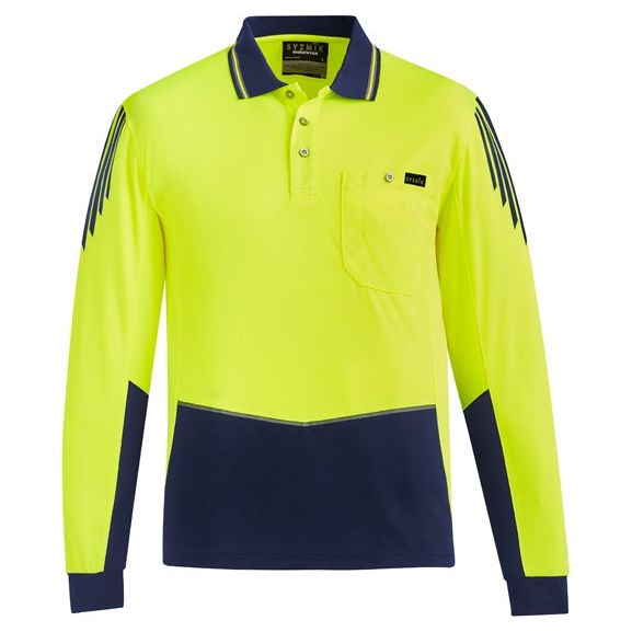 Syzmik Mens Hi Vis Flux L/S Polo  (ZH310) - Ace Workwear (4406541975686)