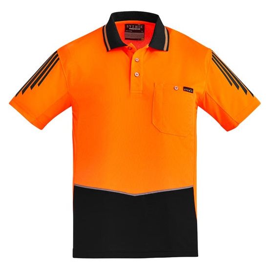 Syzmik Mens Hi Vis Flux S/S Polo  (ZH315) - Ace Workwear (4406532702342)