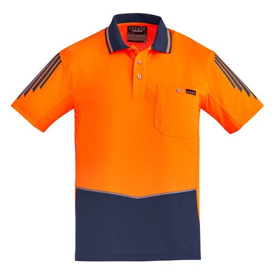 Syzmik Mens Hi Vis Flux S/S Polo  (ZH315) - Ace Workwear (4406532702342)