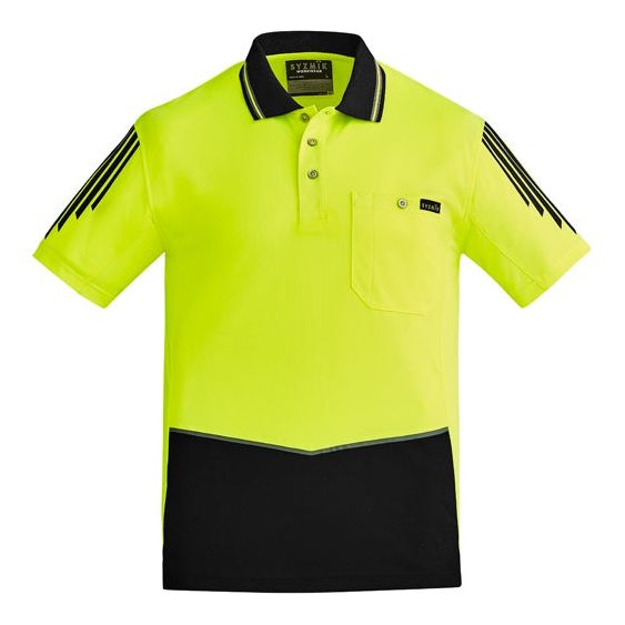 Syzmik Mens Hi Vis Flux S/S Polo  (ZH315) - Ace Workwear (4406532702342)