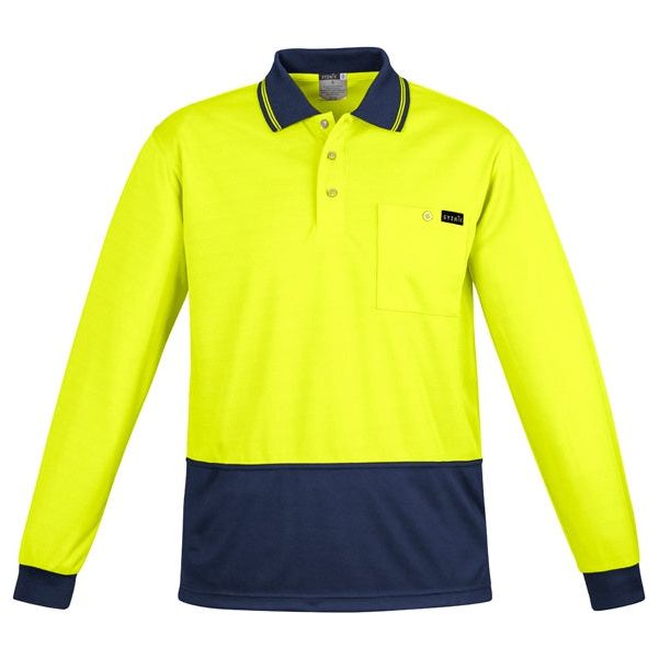 Syzmik Mens Comfort Back L/S Polo (ZH410) - Ace Workwear