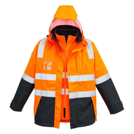 Syzmik Mens Hi Vis 4 in 1 Waterproof Jacket (ZJ532) - Ace Workwear (4406617276550)