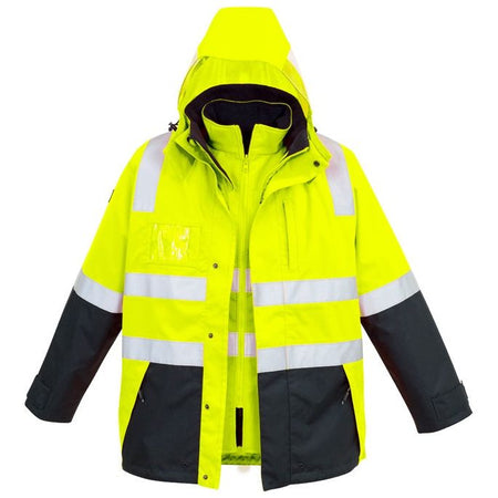 Syzmik Mens Hi Vis 4 in 1 Waterproof Jacket (ZJ532) - Ace Workwear (4406617276550)