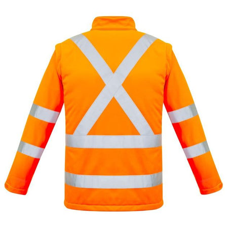 Syzmik Unisex Hi Vis 2 in 1 X Back Rail Soft Shell Jacket (ZJ680) - Ace Workwear (4406631825542)