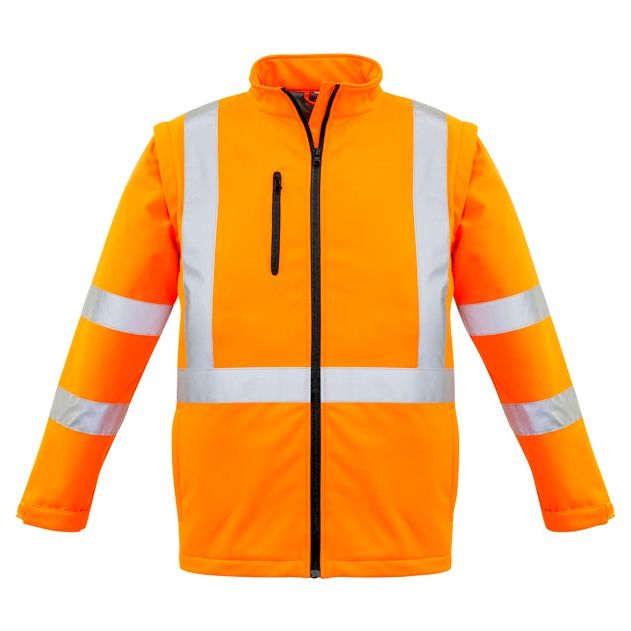 Syzmik Unisex Hi Vis 2 in 1 X Back Rail Soft Shell Jacket (ZJ680) - Ace Workwear (4406631825542)