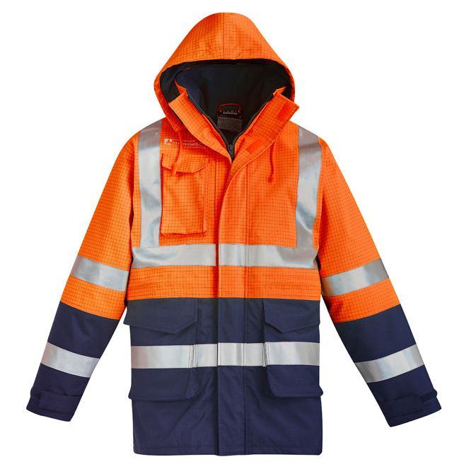 Syzmik Hi Vis Mens FR Arc Rated Anti Static Waterproof Jacket - Ace Workwear (4043151867948)