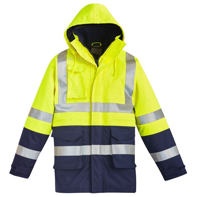 Syzmik Hi Vis Mens FR Arc Rated Anti Static Waterproof Jacket - Ace Workwear (4043151867948)