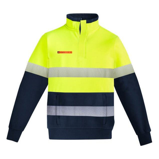 Syzmik Mens Orange Flame HRC 2 Hoop Taped 1/4 Zip Brushed Fleece (ZT150) - Ace Workwear (4410727268486)