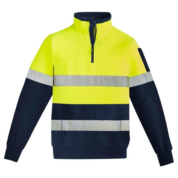 Syzmik Mens Hi Vis 1/4 Zip Pullover - Hoop Taped (ZT567) - Ace Workwear (4410703249542)