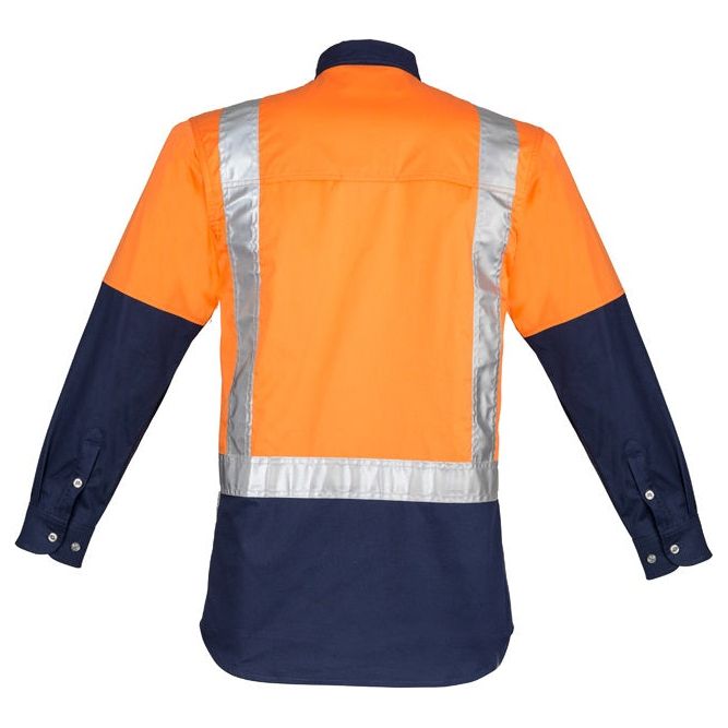 Syzmik Mens Hi Vis Spliced Industrial Shirt - Shoulder Taped (ZW124) - Ace Workwear