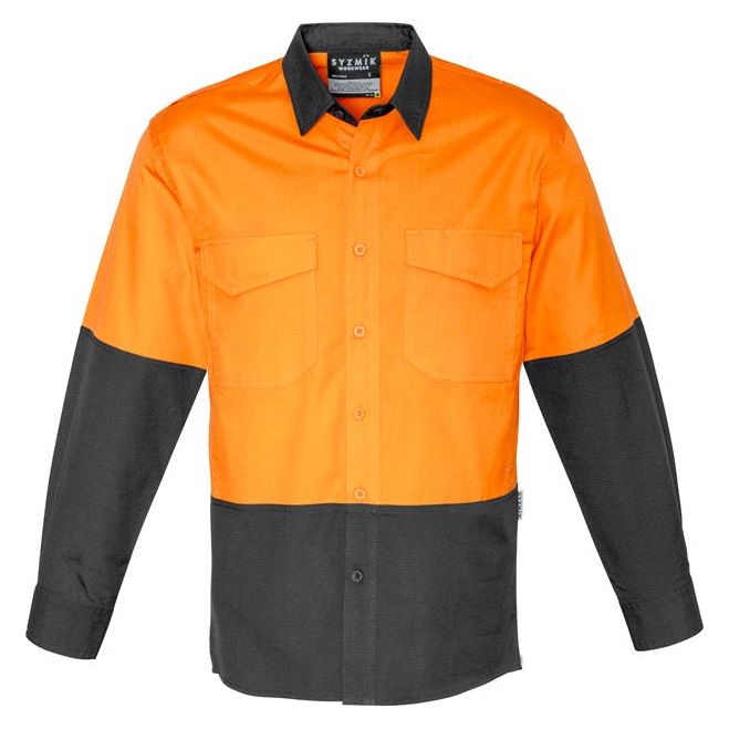 Syzmik Mens Rugged Cooling Hi Vis Spliced Shirt (ZW128) - Ace Workwear