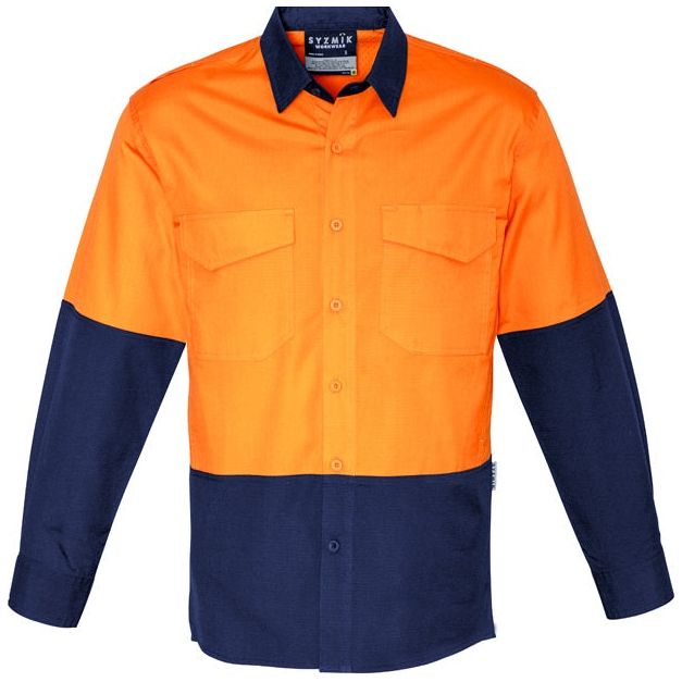 Syzmik Mens Rugged Cooling Hi Vis Spliced Shirt (ZW128) - Ace Workwear