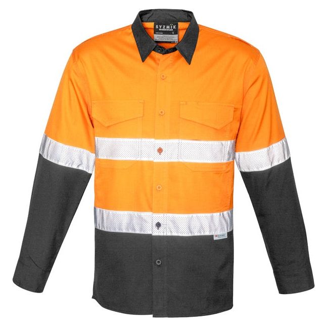 Syzmik Mens Rugged Cooling Taped Hi Vis Spliced Shirt (ZW129) - Ace Workwear (4406559965318)