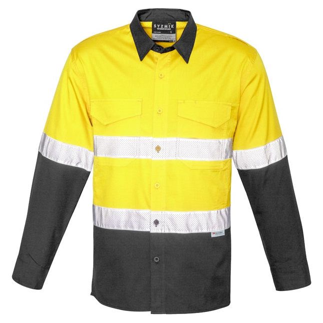 Syzmik Mens Rugged Cooling Taped Hi Vis Spliced Shirt (ZW129) - Ace Workwear (4406559965318)