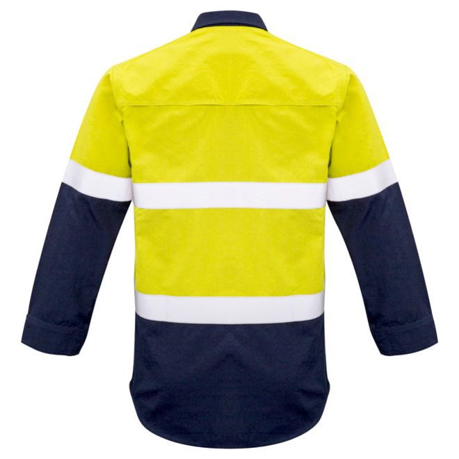 Syzmik Mens Hi Vis FR Hooped Taped Spliced Shirt - Ace Workwear (4040544813100)