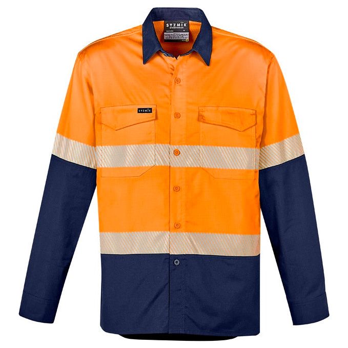 Syzmik Mens Rugged Cooling Hi Vis Segmented Tape L/S Shirt (ZW229) (5212054290566)