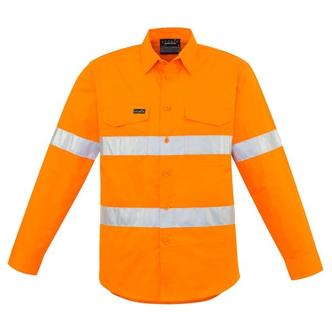 Syzmik Mens Hi Vis Hoop Taped Shirt (ZW640) - Ace Workwear