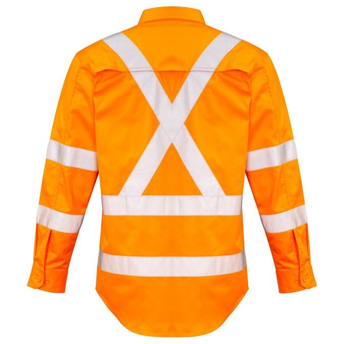 Syzmik Mens Hi Vis X Back Taped Shirt (ZW690) - Ace Workwear