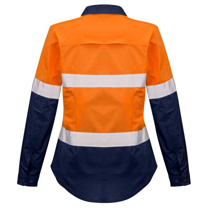 Syzmik Womens Rugged Cooling Taped Hi Vis Spliced Shirt (ZW720) - Ace Workwear