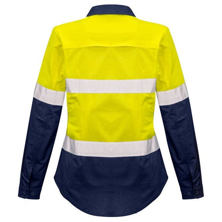 Syzmik Womens Rugged Cooling Taped Hi Vis Spliced Shirt (ZW720) - Ace Workwear