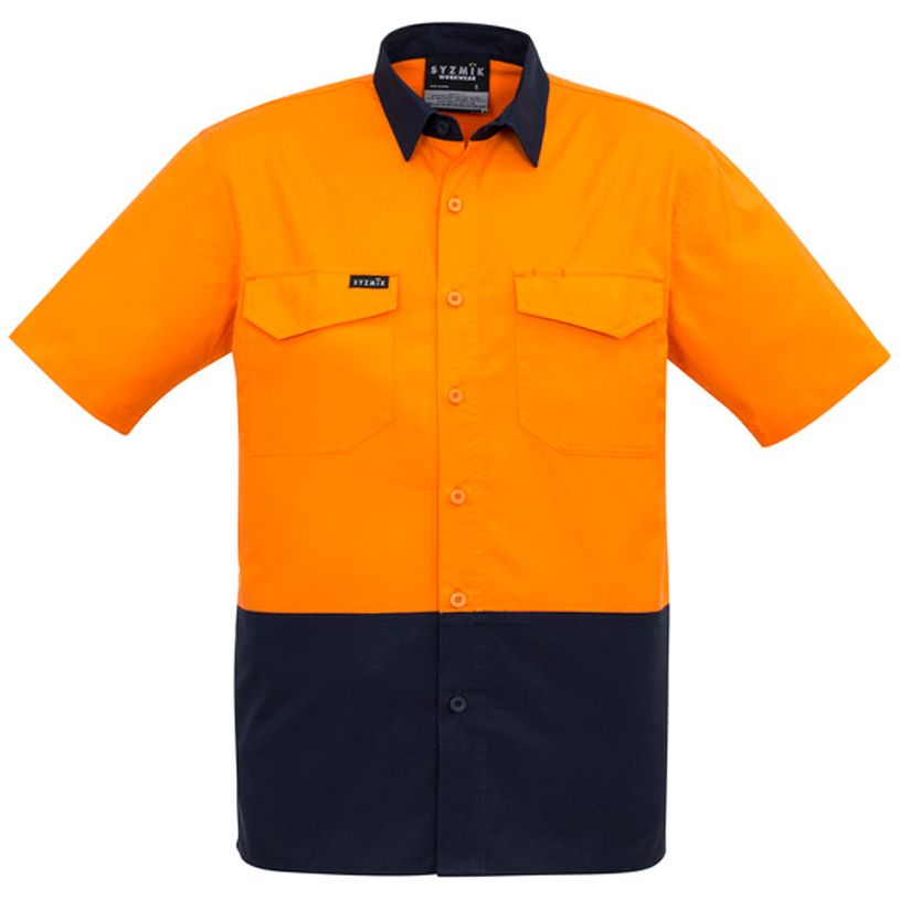 Syzmik Mens Rugged Cooling Hi Vis Spliced S/S Shirt (ZW815) - Ace Workwear (1084859973676)