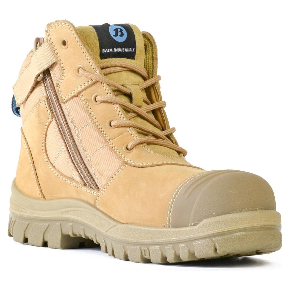 Bata Zippy Wheat Steel Cap Zip Sided Safety Boot (804-88841) Zip Sided Safety Boots Bata - Ace Workwear