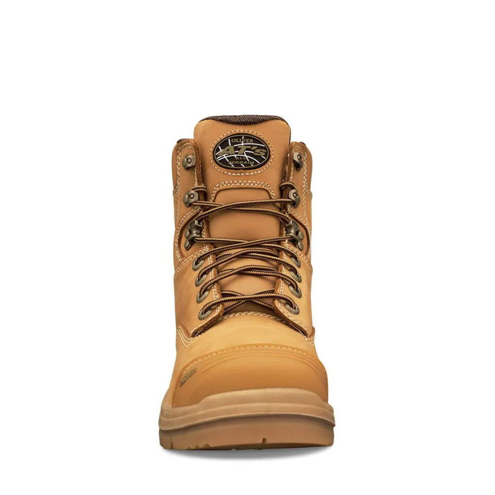 Oliver 150mm Wheat Lace Up Steel Cap Safety Boot With Scuff Cap (55-332) (Pre Order) - Ace Workwear