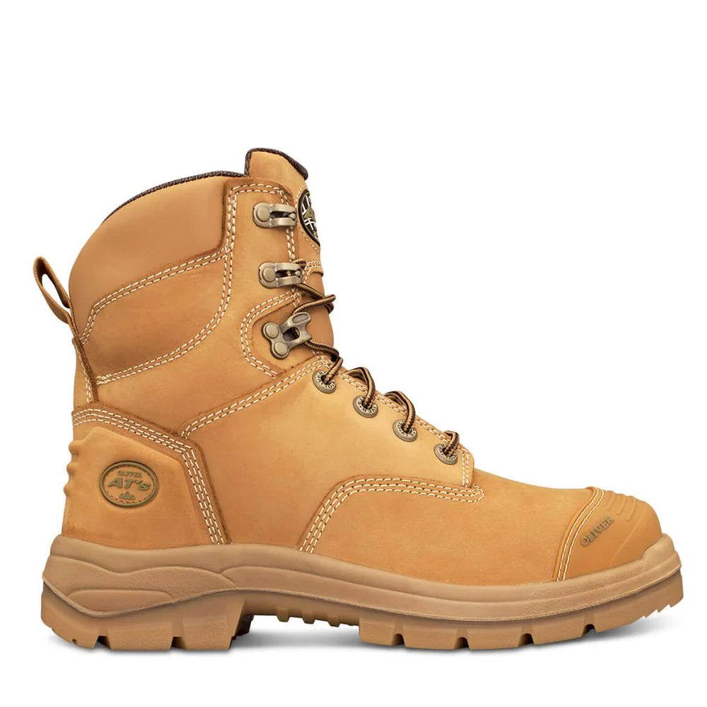 Oliver 150mm Wheat Lace Up Steel Cap Safety Boot With Scuff Cap (55-332) (Pre Order) - Ace Workwear