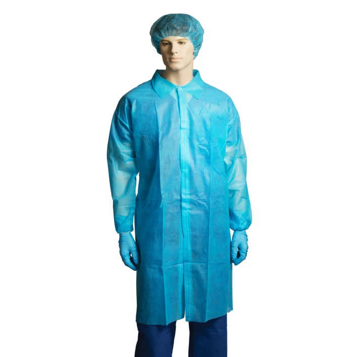 Bastion Polypropylene Labcoat No Pocket - Carton (100pcs) Disposable Labcoats Bastion - Ace Workwear