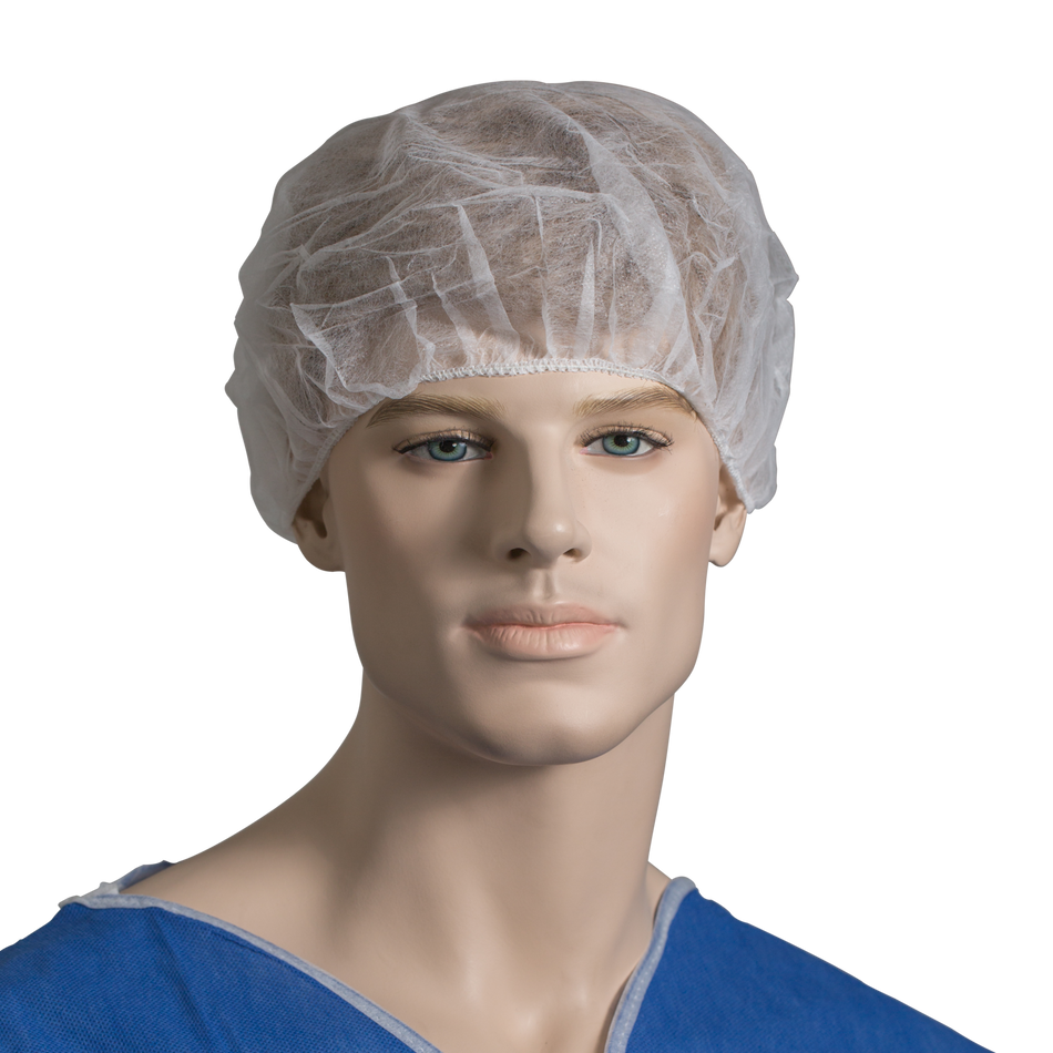 Bastion Polypropylene Bouffant Cap - Carton (1000pcs) Disposable Hair Nets Bastion - Ace Workwear