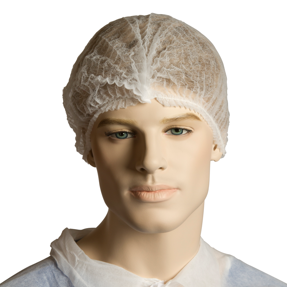 Bastion Polypropylene Crimped Beret  21" - Carton (1000pcs) Disposable Hair Nets Bastion - Ace Workwear